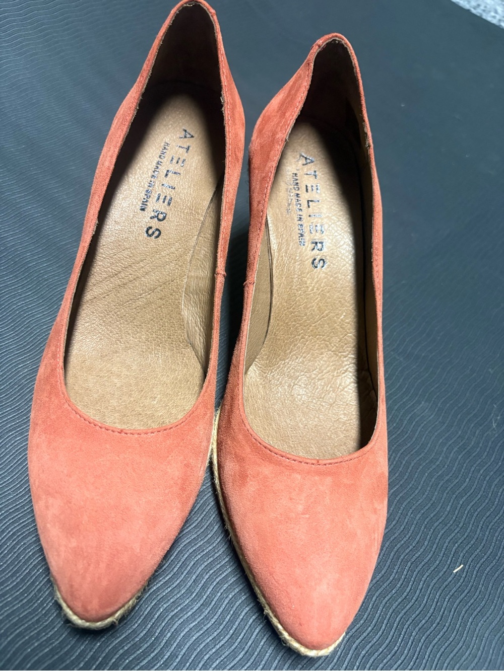 New ! NBW Ateliers Coral Suede Women's closed-toe espadrille